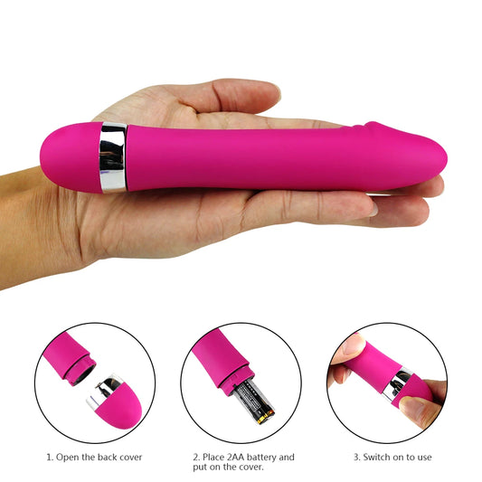 Mini AV Magic Vibrator – Realistic G‑Spot & Anal Silicone Massager
