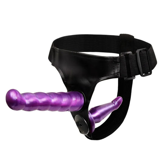 Dual‑Ended Strap‑On Harness with Double Dildo – Ultra‑Elastic Belt & Soft Dildos