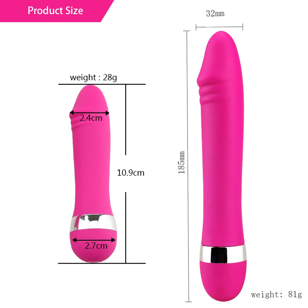 Mini AV Magic Vibrator – Realistic G‑Spot & Anal Silicone Massager