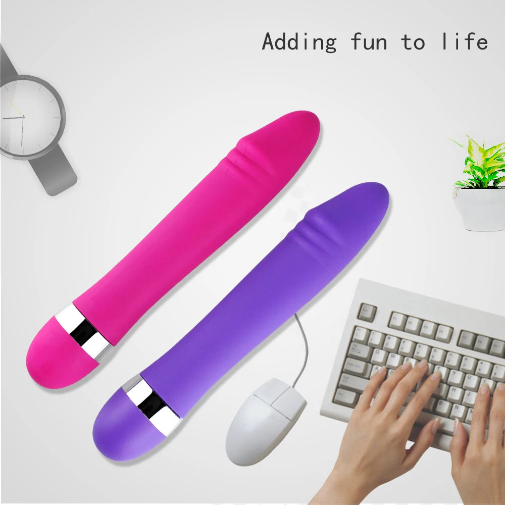 Mini AV Magic Vibrator – Realistic G‑Spot & Anal Silicone Massager