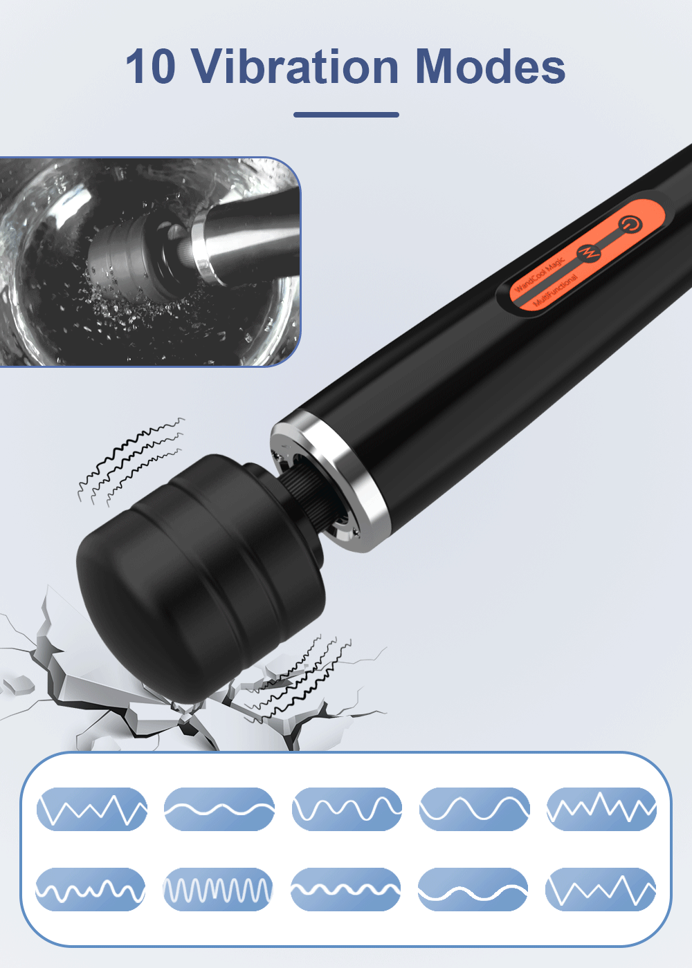 Big AV Power Wand – 20‑Mode Clit & G‑Spot Body Massager