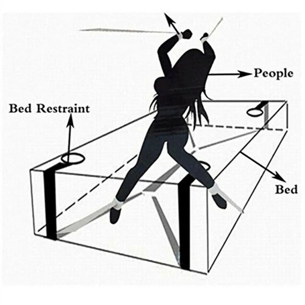 Erotic Bondage Bed Games Set – Handcuffs & Ankle Restraints Kit