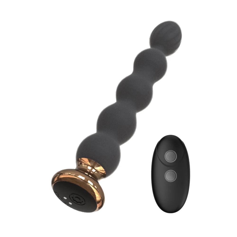 10‑Speed Remote Anal Beads & Prostate Vibrator – Wireless USB‑Rechargeable Butt Plug