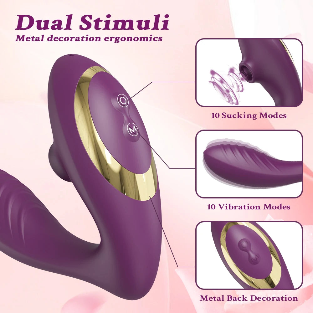 Air-Suction Vibrator – Clit & Nipple Vacuum Stimulator with Vagina Suck