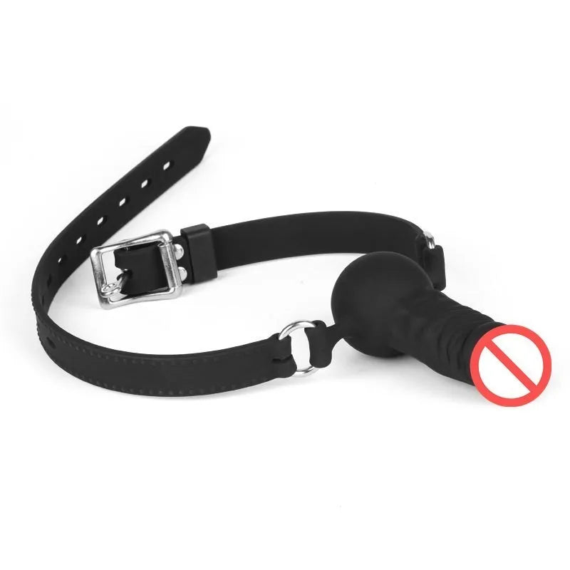 3‑Size Silicone Open‑Mouth Ball Gag – Adjustable Bondage Gag Set