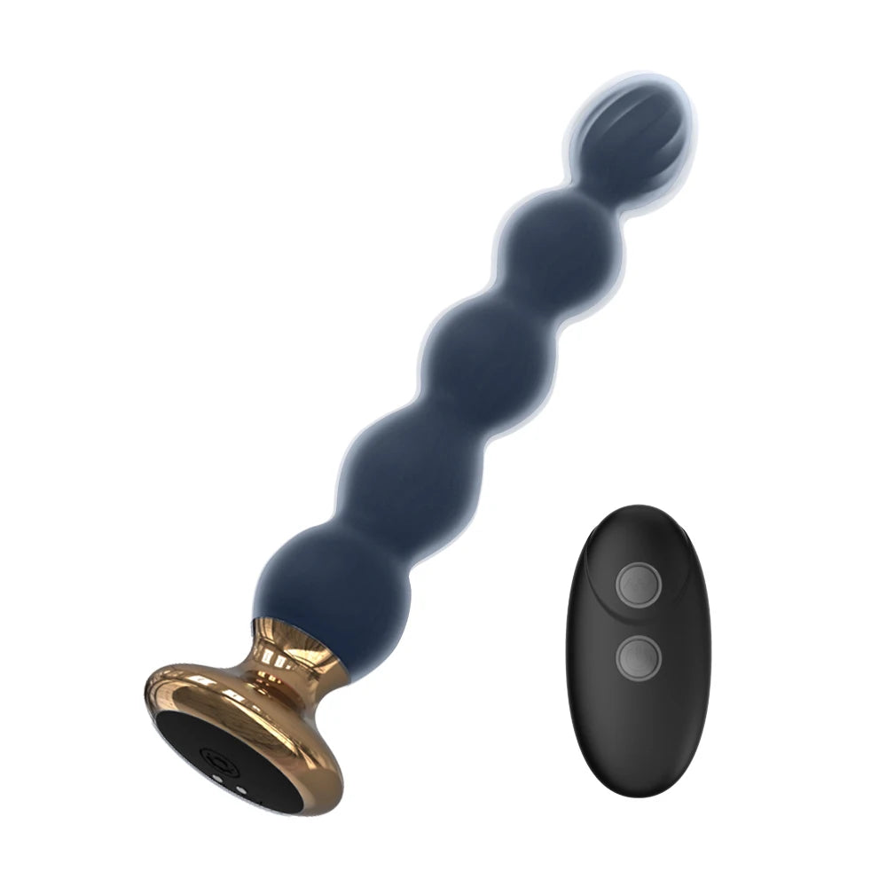 10‑Speed Remote Anal Beads & Prostate Vibrator – Wireless USB‑Rechargeable Butt Plug