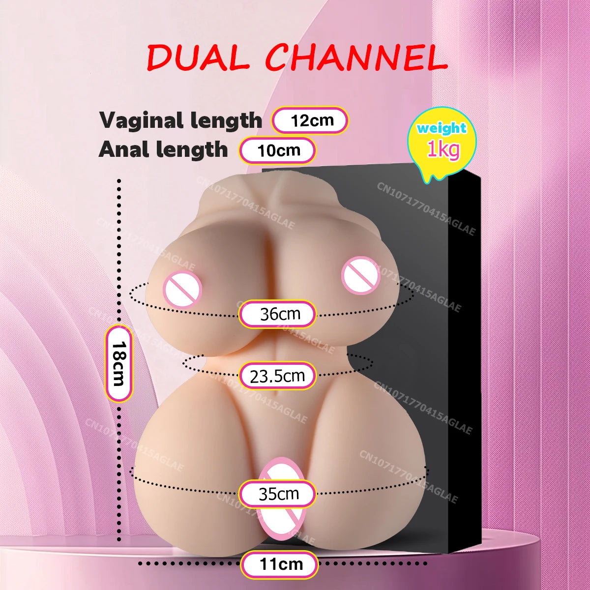 Heseks Mini Realistic Pocket Pussy Doll – TPE Masturbator with Pussy & Boobs