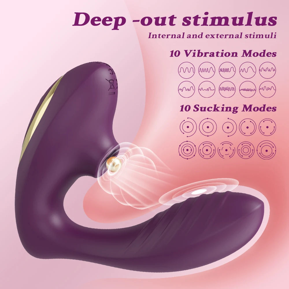 Air-Suction Vibrator – Clit & Nipple Vacuum Stimulator with Vagina Suck