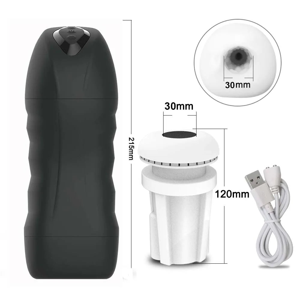 Automatic Sucking Blowjob Masturbator – Vibro Suction Cup Machine for Men