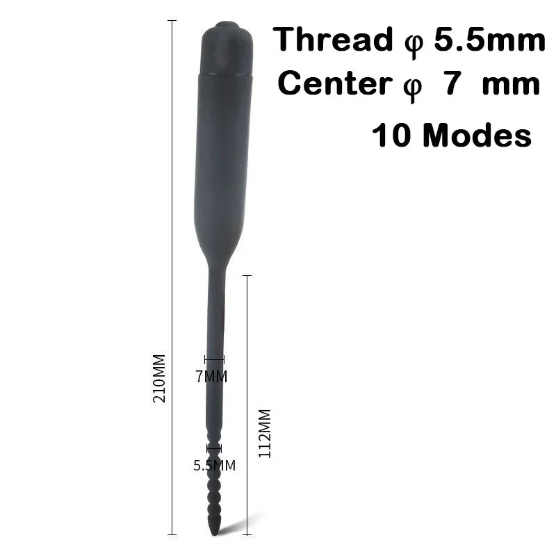 Electric Silicone Horse‑Eye Urethral Vibrator Stick – Urethral Dilator