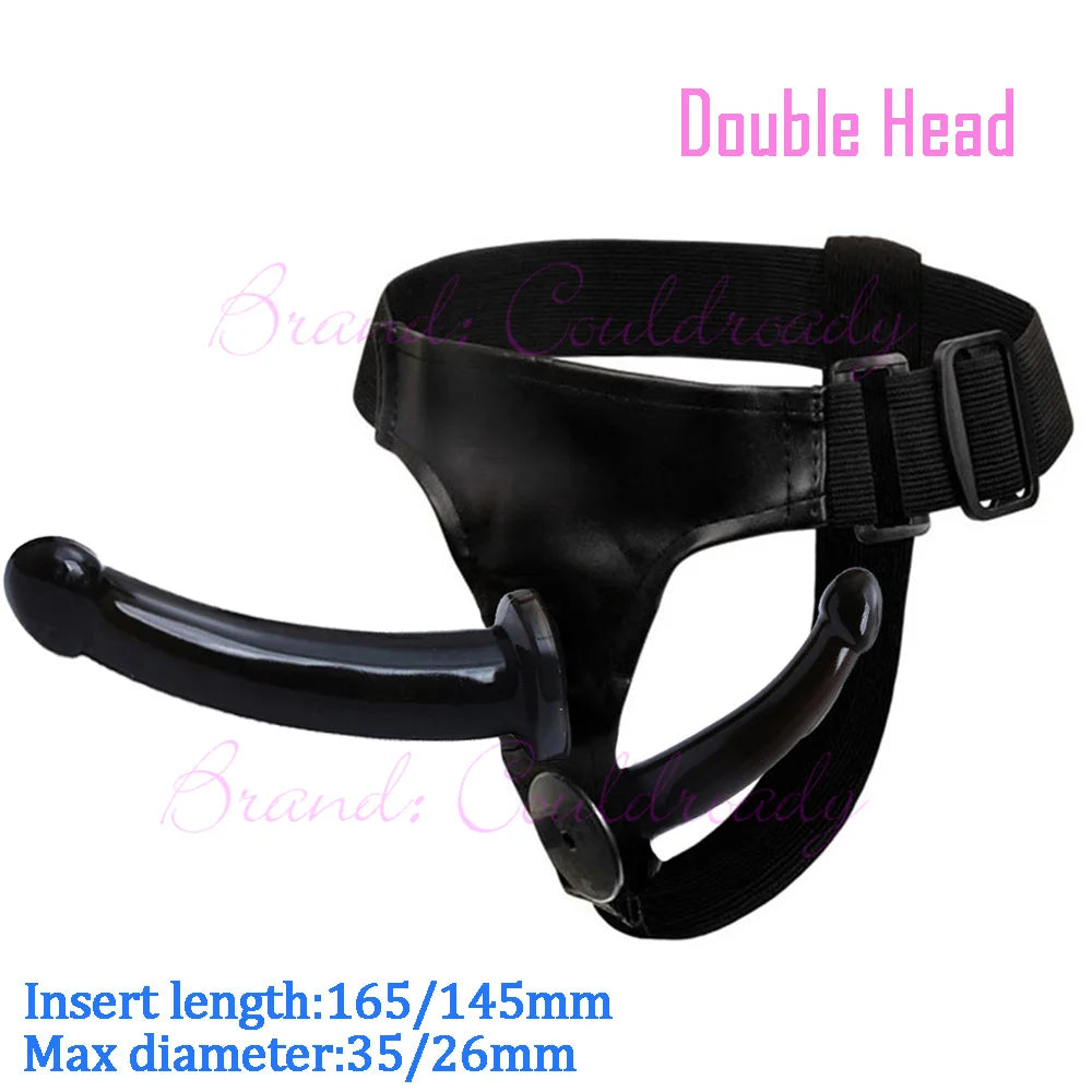 Dual‑Ended Strap‑On Harness with Double Dildo – Ultra‑Elastic Belt & Soft Dildos