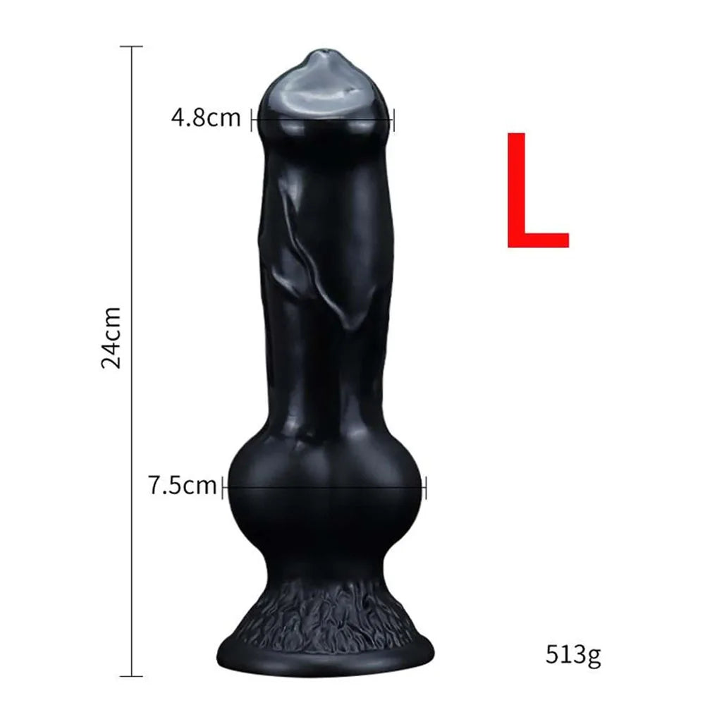 Giant Dog‑Knot Fantasy Dildo – Realistic Knot & Suction Cup Plug