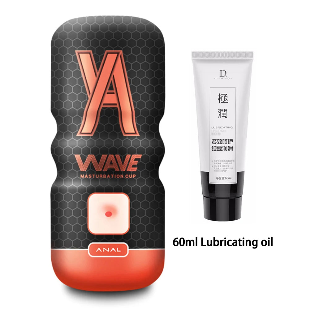 Wave Suction Masturbation Cup – Realistic Blowjob & Pocket Pussy Massager
