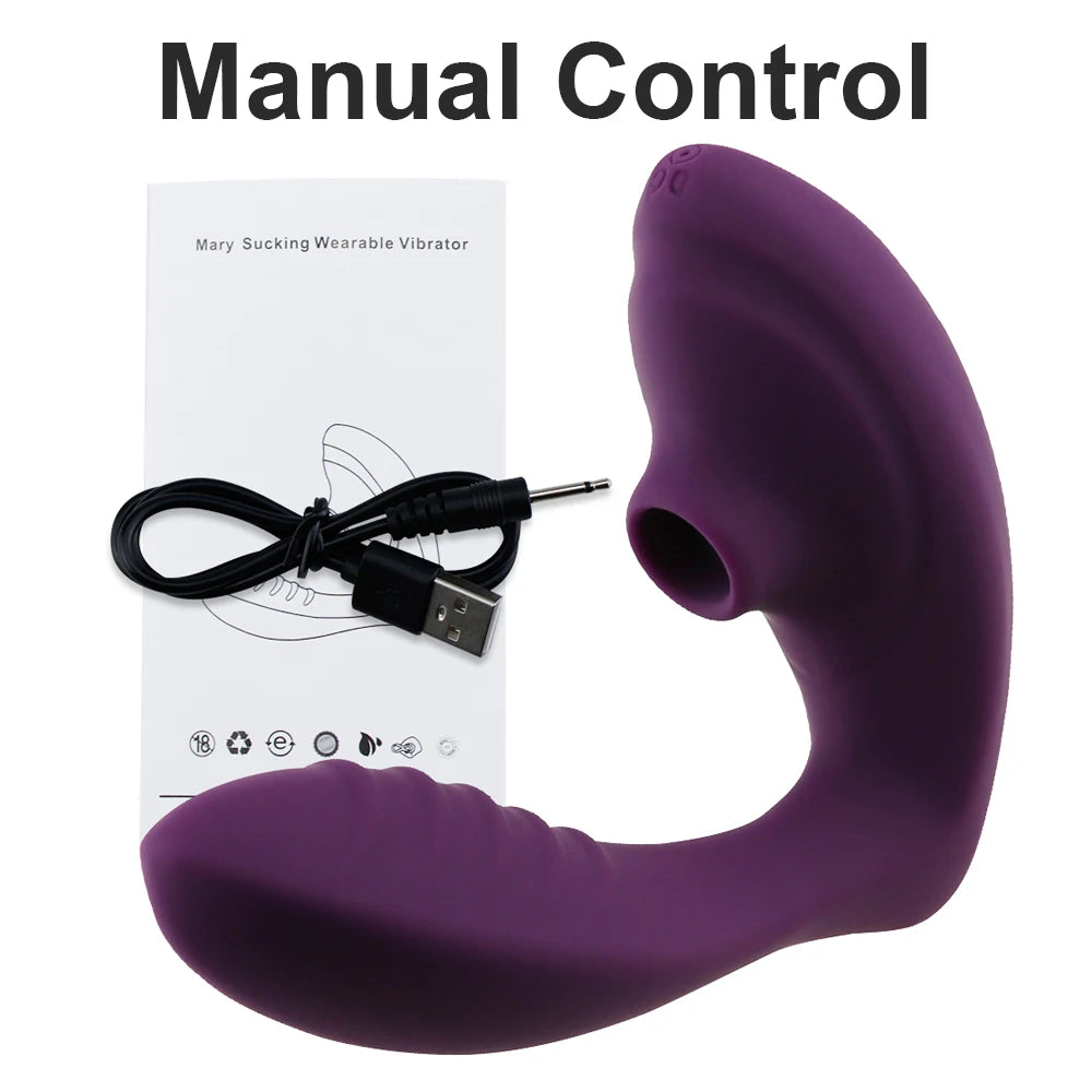 Bluetooth 20‑Mode Suction Vibrator – Wearable App-Controlled Clit & G‑Spot Sucker