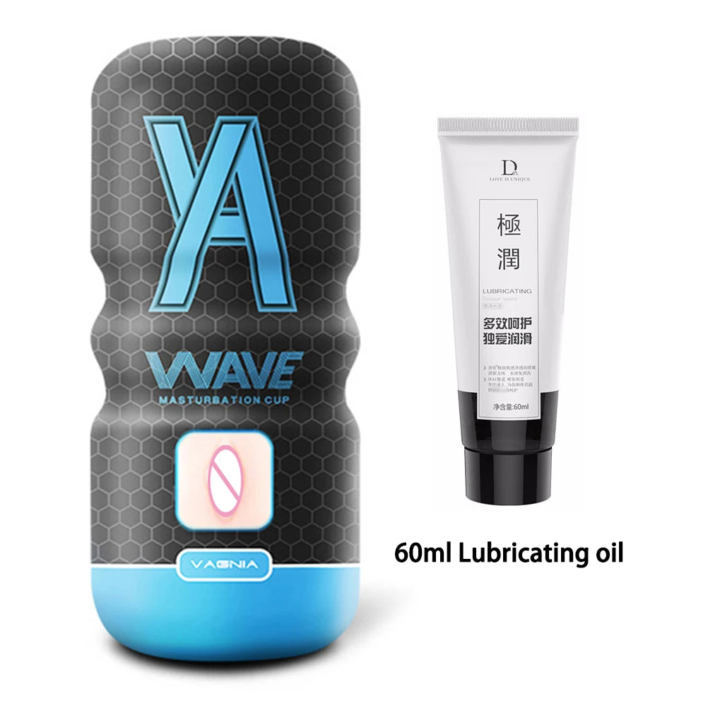 Wave Suction Masturbation Cup – Realistic Blowjob & Pocket Pussy Massager