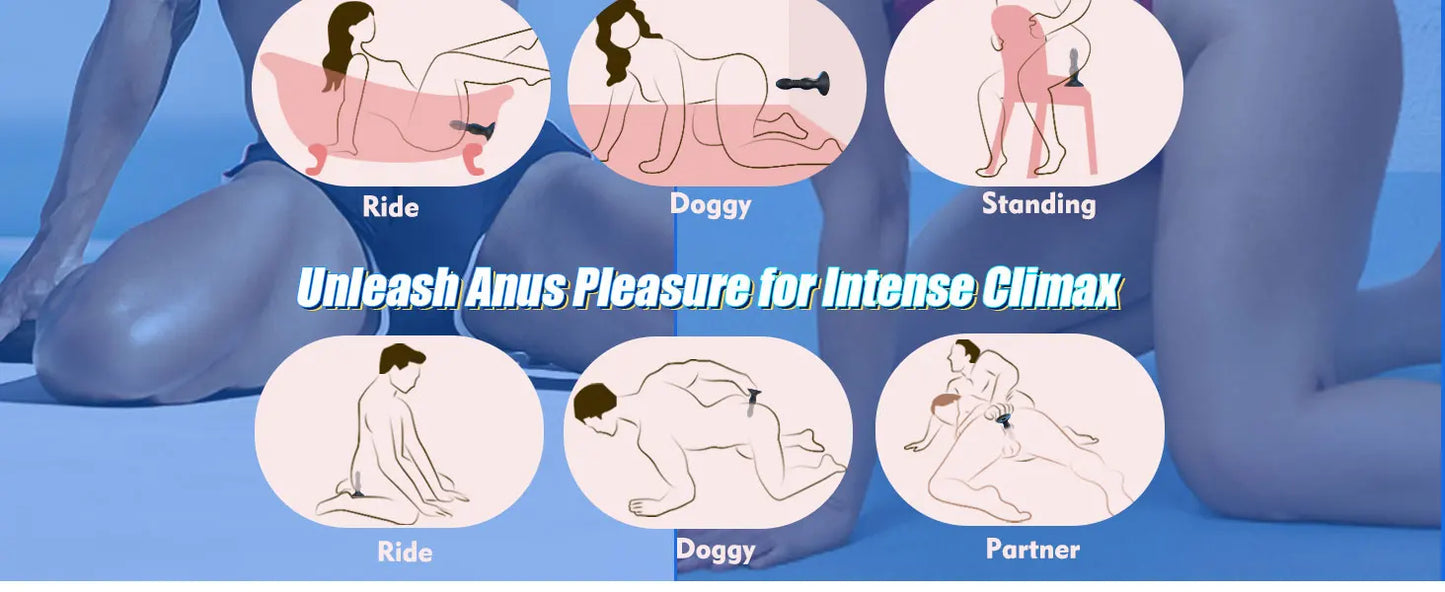 Heseks Remote-Control Suction & Thrust Prostate Massager – Wireless Butt Plug for Couples Play