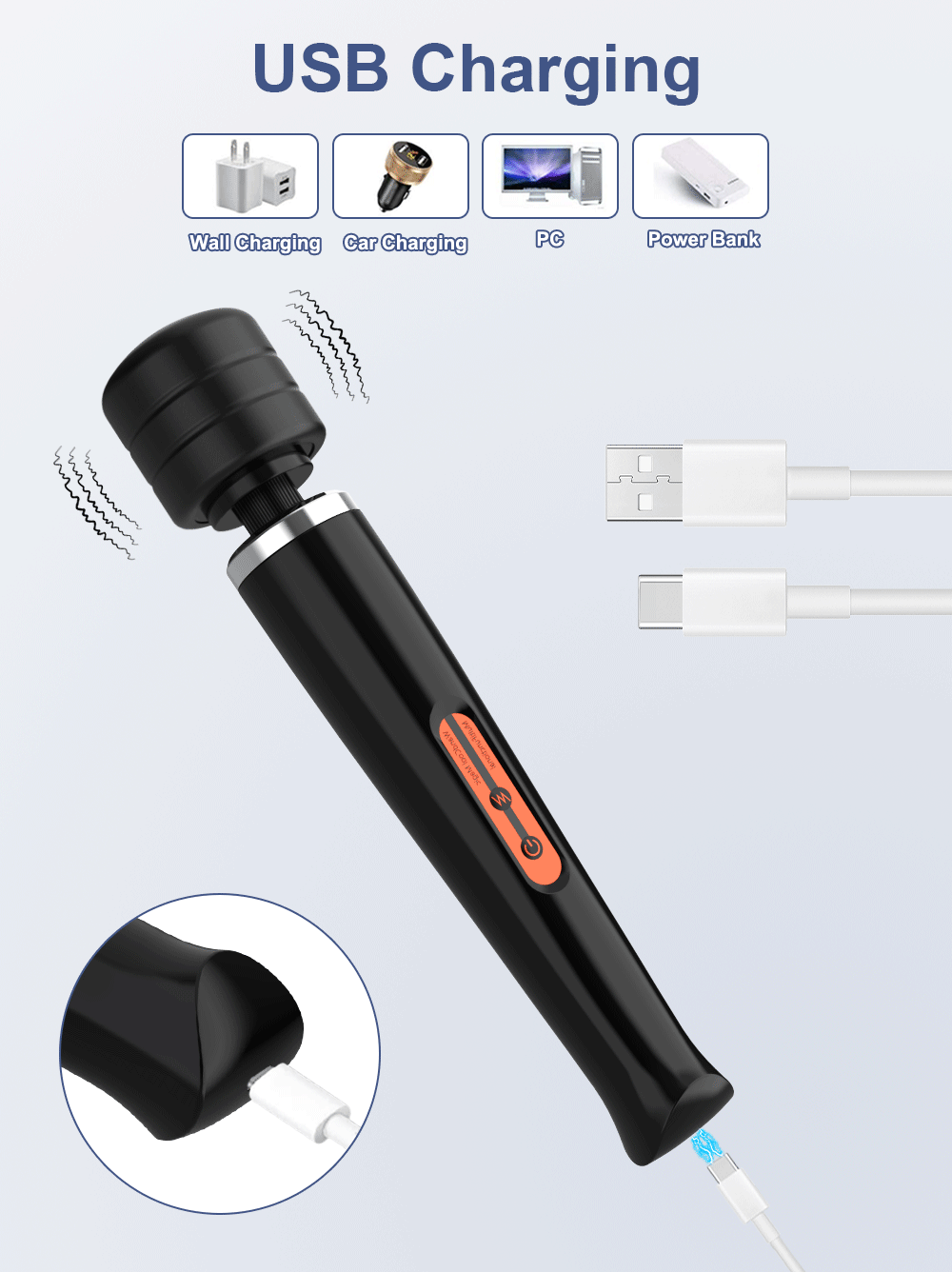 Big AV Power Wand – 20‑Mode Clit & G‑Spot Body Massager