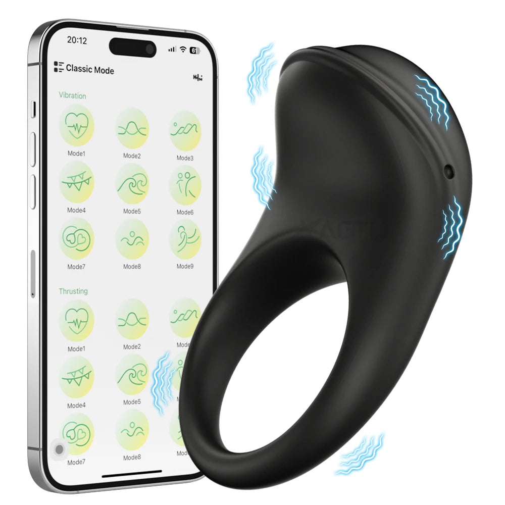 App-Control Vibrating Cock Ring – Ejaculation Delay & Remote Couples Play