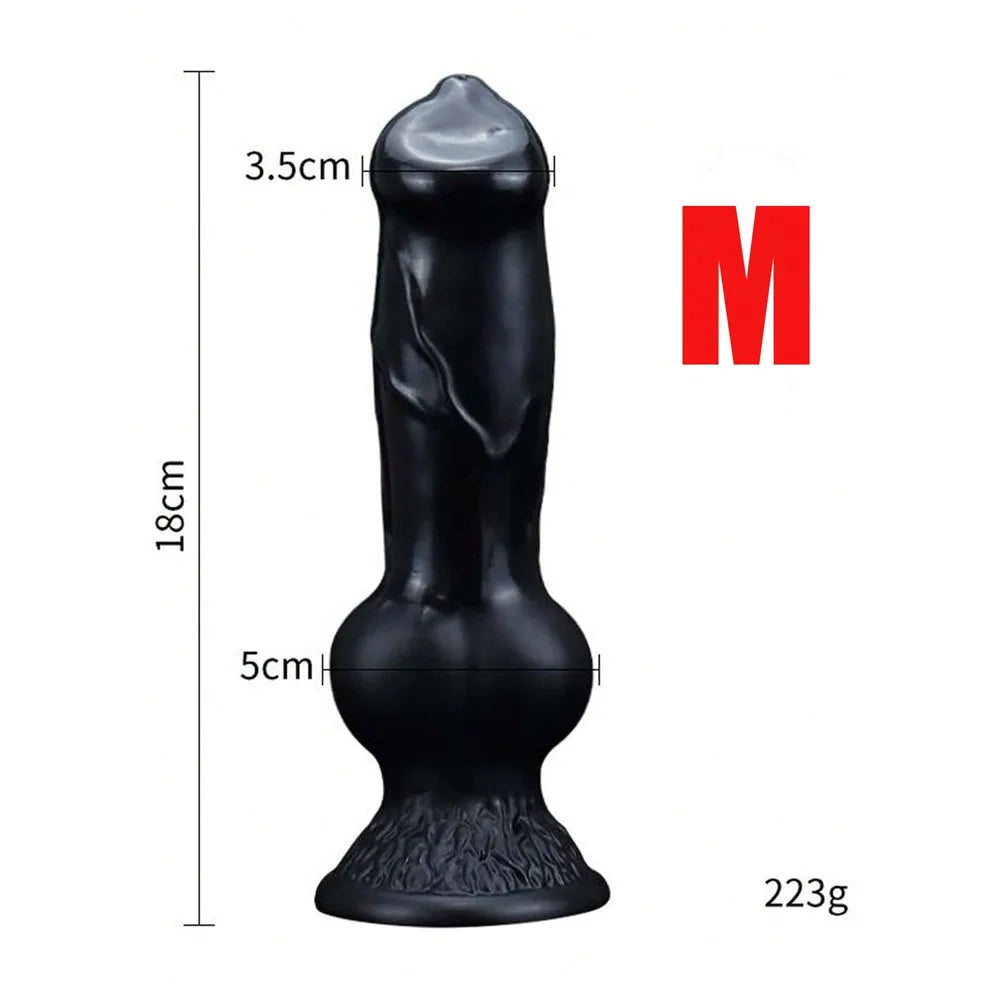Giant Dog‑Knot Fantasy Dildo – Realistic Knot & Suction Cup Plug