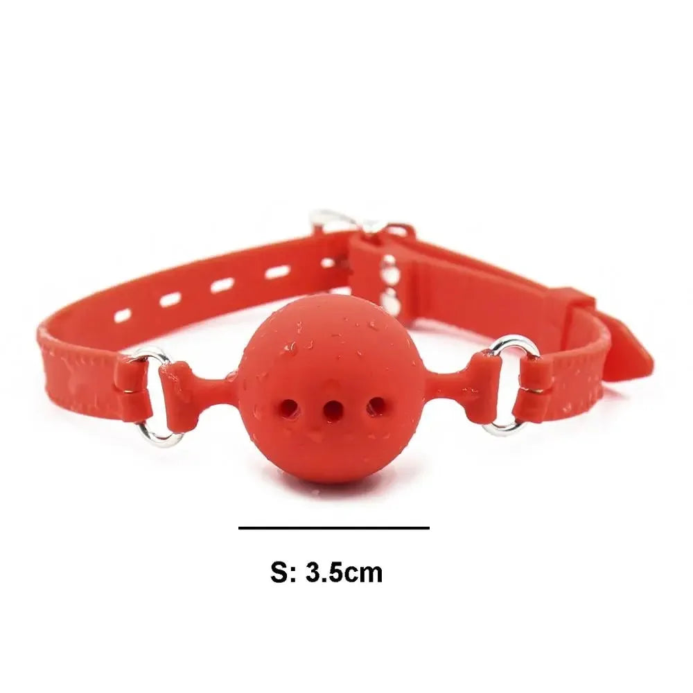 3‑Size Silicone Open‑Mouth Ball Gag – Adjustable Bondage Gag Set