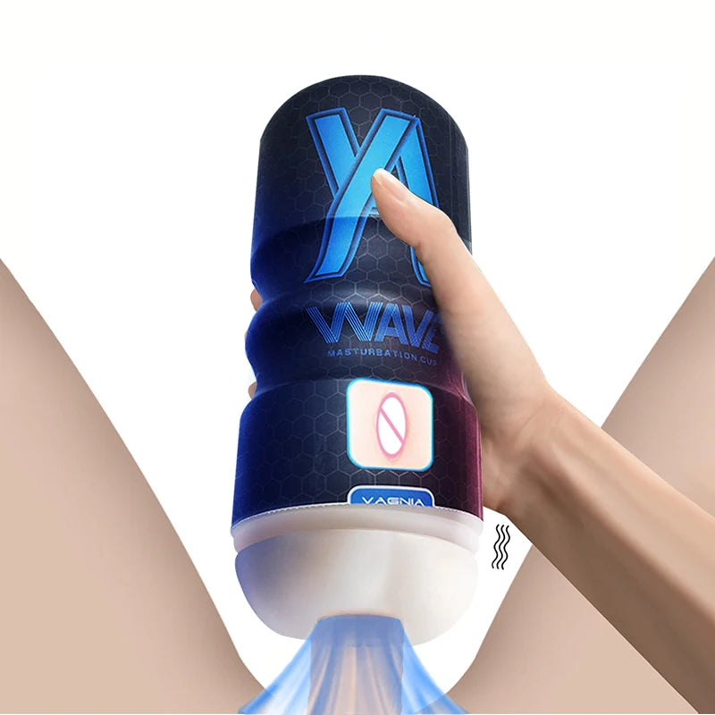 Wave Suction Masturbation Cup – Realistic Blowjob & Pocket Pussy Massager
