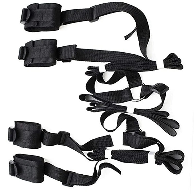 Erotic Bondage Bed Games Set – Handcuffs & Ankle Restraints Kit