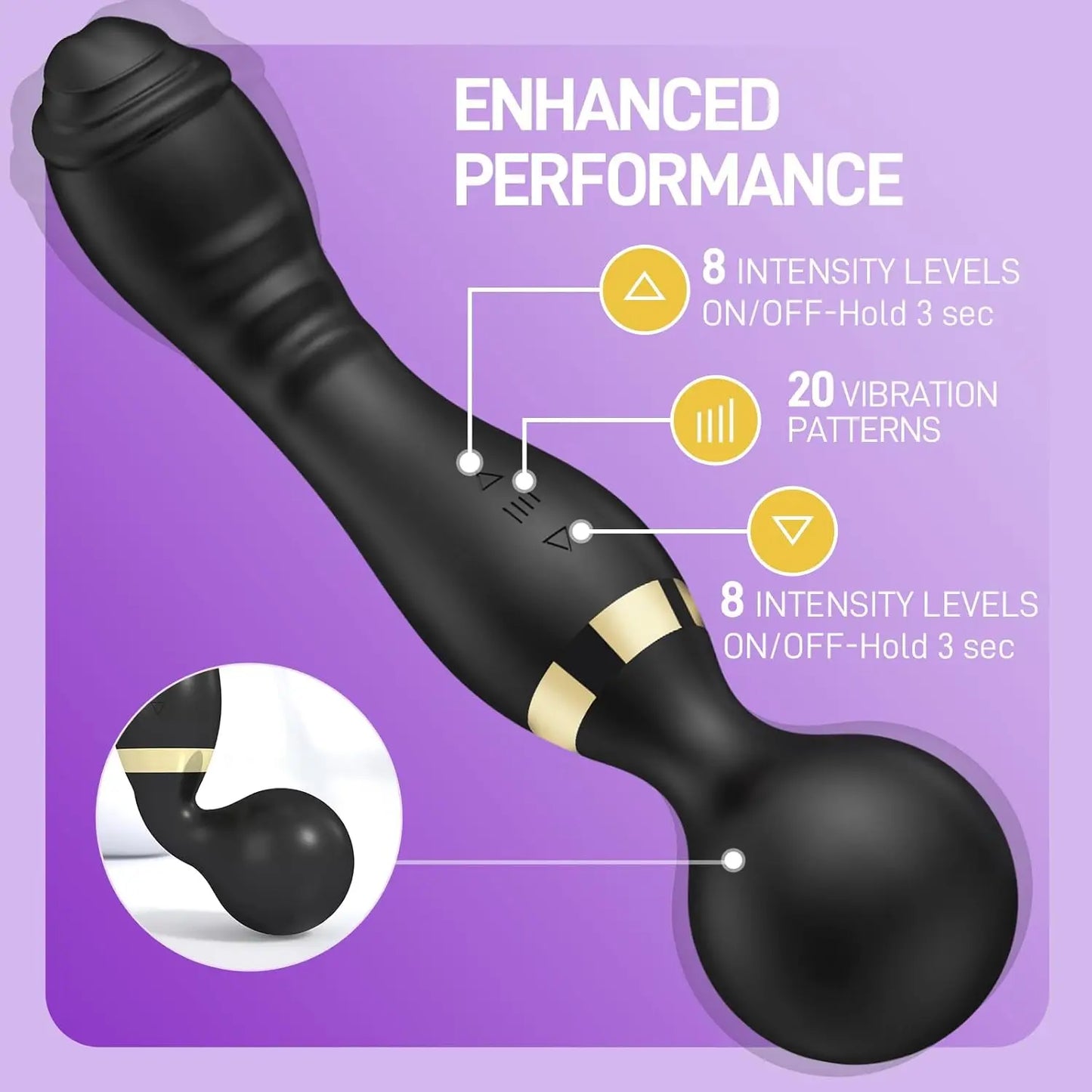 20‑Speed Power Magic Wand – G‑Spot & Clit Bliss Machine