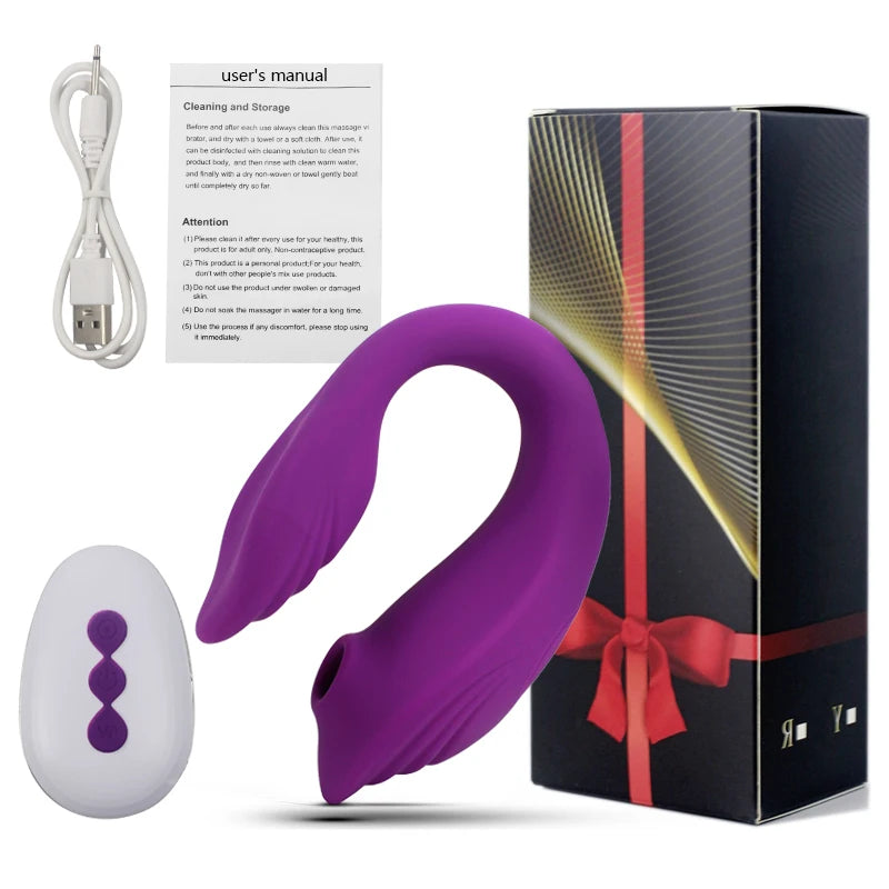 10-Mode Wearable Vibe – G-Spot & Clit Sucker with Remote Control