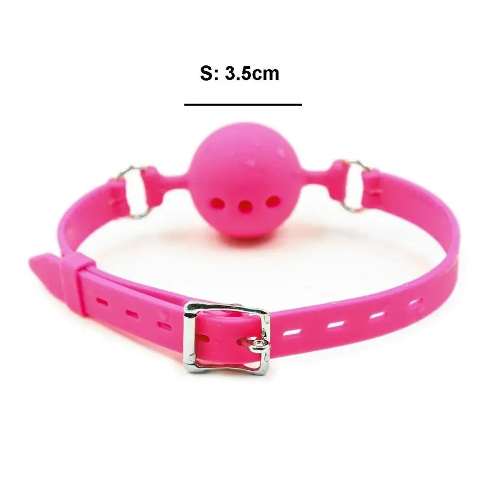 3‑Size Silicone Open‑Mouth Ball Gag – Adjustable Bondage Gag Set