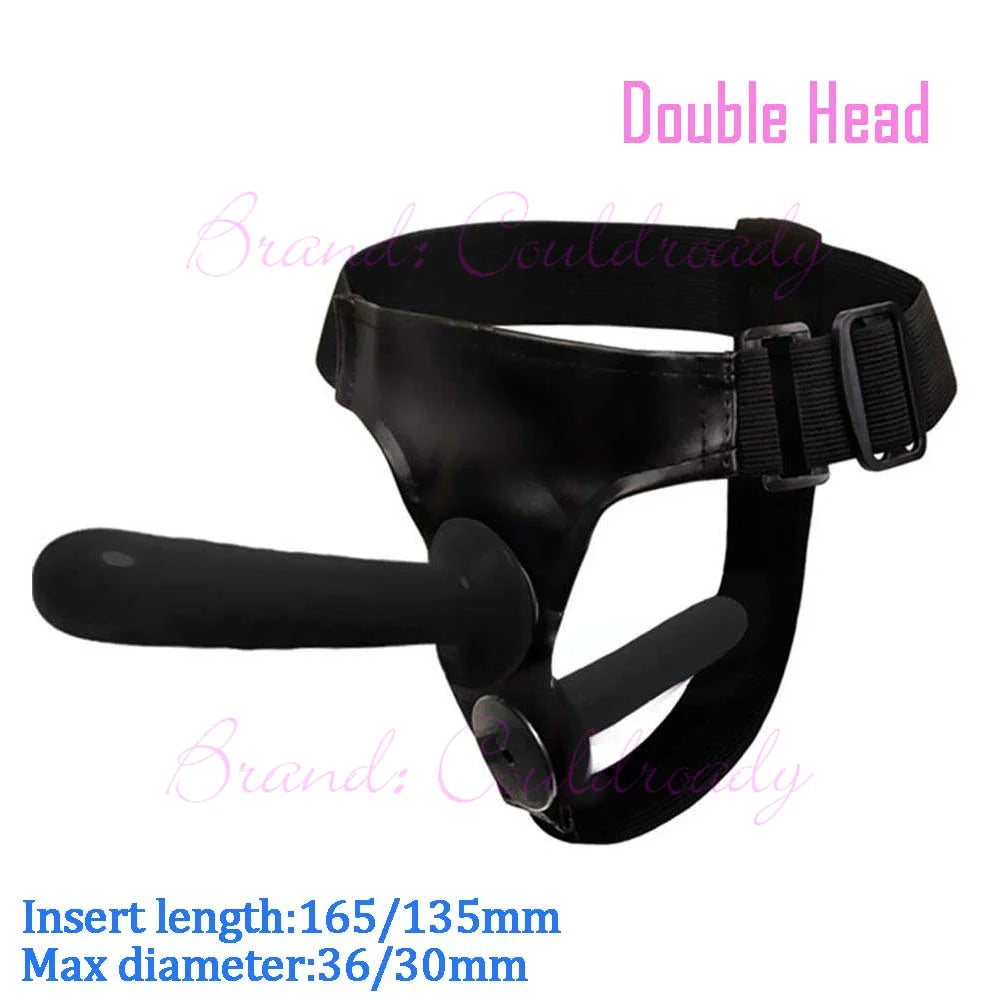 Dual‑Ended Strap‑On Harness with Double Dildo – Ultra‑Elastic Belt & Soft Dildos