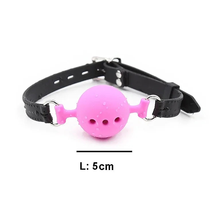 3‑Size Silicone Open‑Mouth Ball Gag – Adjustable Bondage Gag Set