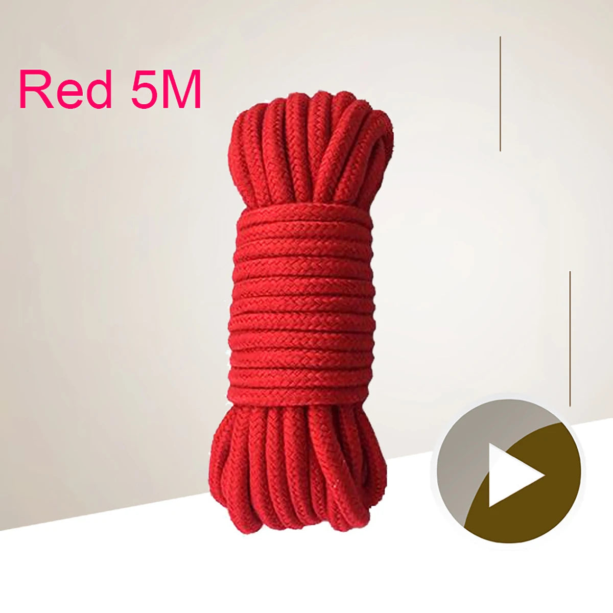 Adjustable Cotton Rope Handcuffs – Soft Multi-Color BDSM Restraints