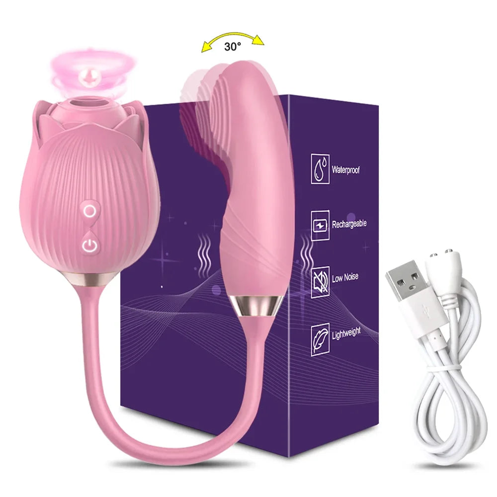Pulse & Play Clit-Sucker Wiggle Vibrator – Suction + Finger-Style G‑Spot Tease