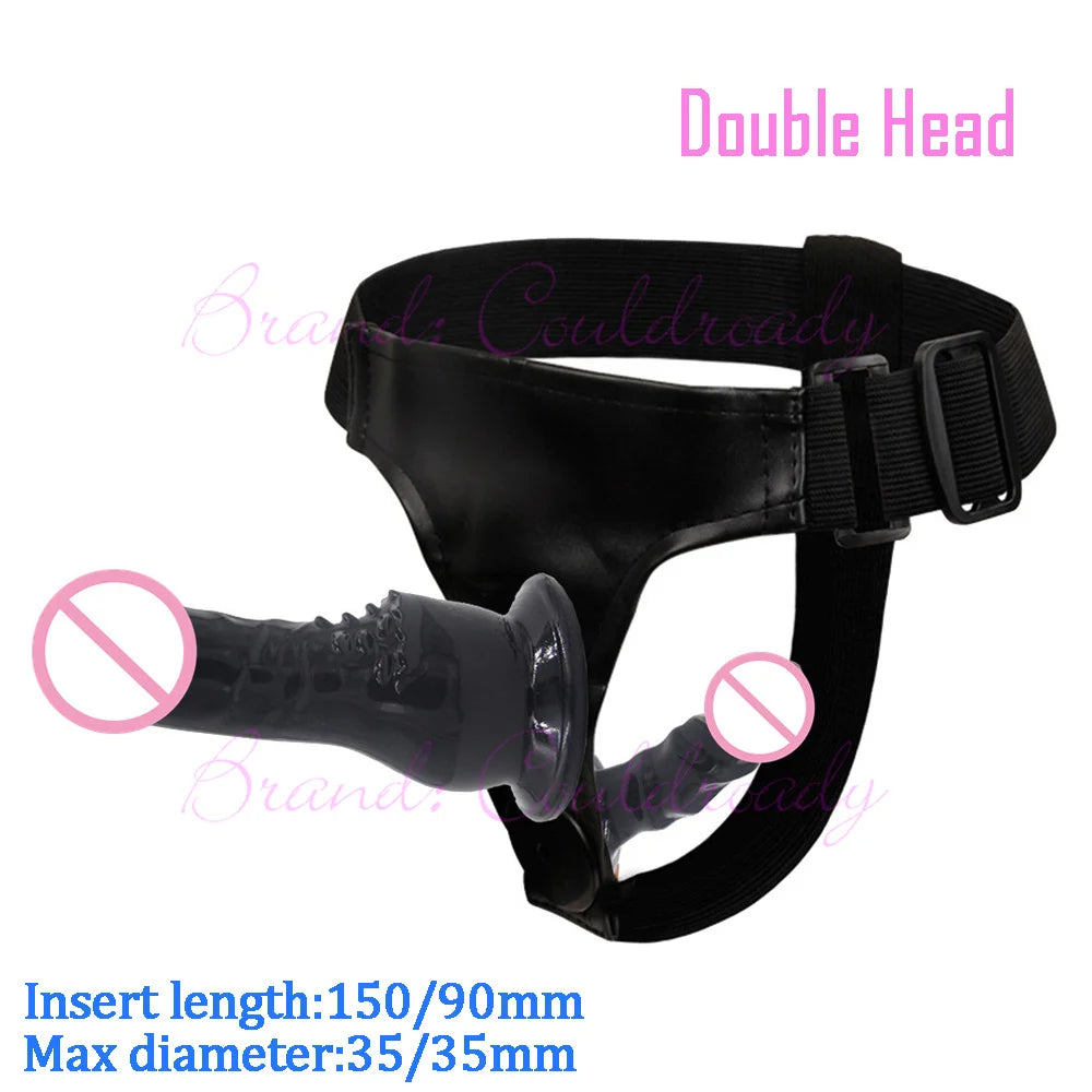 Dual‑Ended Strap‑On Harness with Double Dildo – Ultra‑Elastic Belt & Soft Dildos