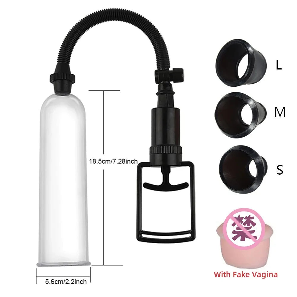 Adjustable Penis Vacuum Pump & Extender – Safe Suction Vacuum Ring Kit