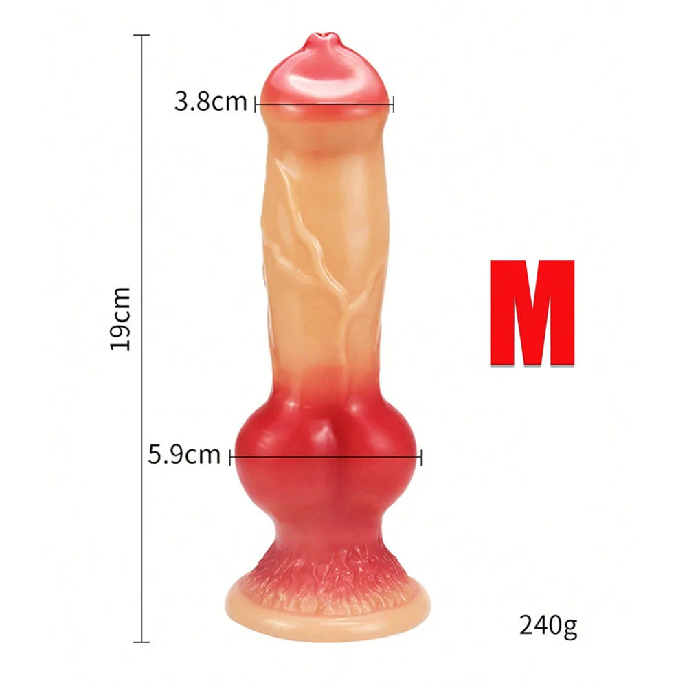 Giant Dog‑Knot Fantasy Dildo – Realistic Knot & Suction Cup Plug