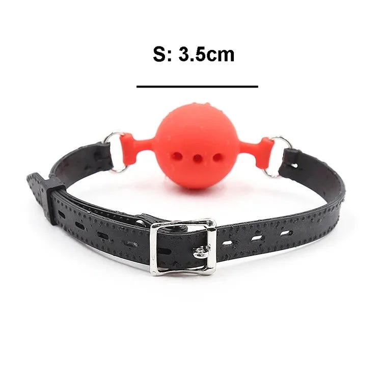 3‑Size Silicone Open‑Mouth Ball Gag – Adjustable Bondage Gag Set