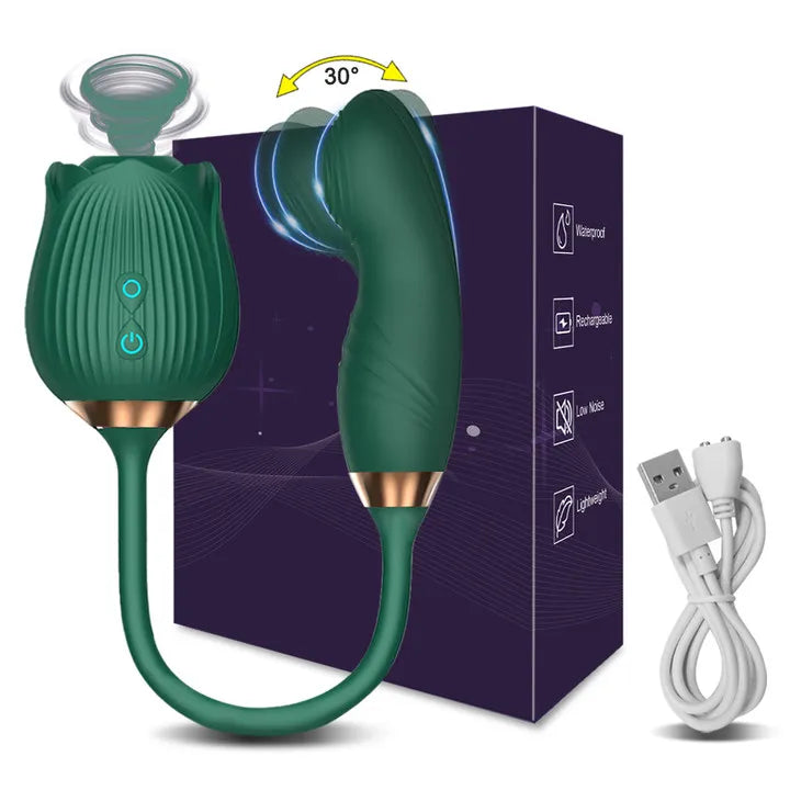 Pulse & Play Clit-Sucker Wiggle Vibrator – Suction + Finger-Style G‑Spot Tease
