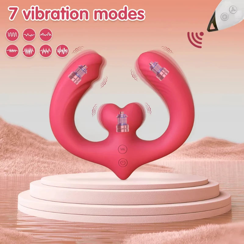 G-Spot Double-Ended Strapless Strap-On Vibrator – 7 Vibration Modes for Women & Couples