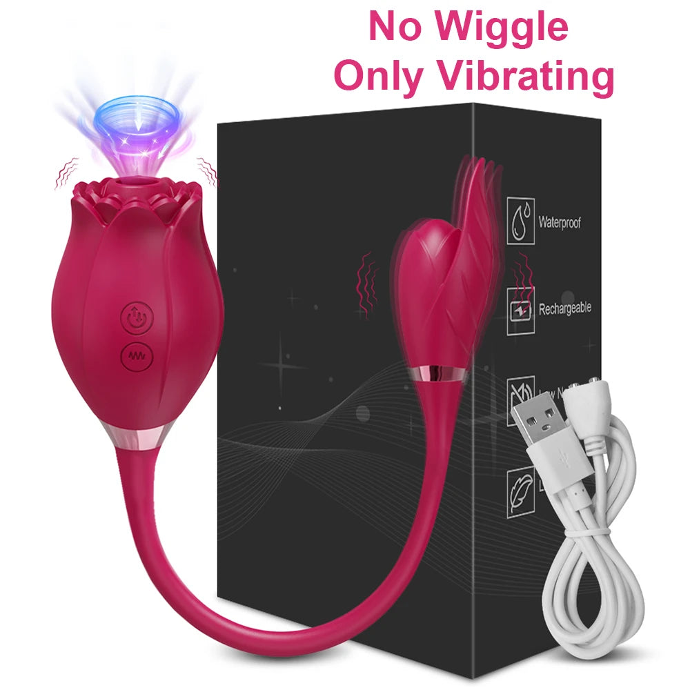Pulse & Play Clit-Sucker Wiggle Vibrator – Suction + Finger-Style G‑Spot Tease