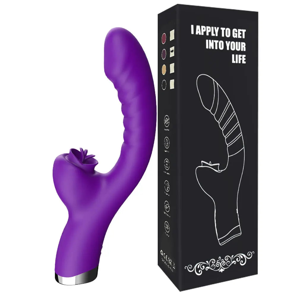 Tongue‑Licking 2‑in‑1 Vibrator – 20‑Speed Clit & G‑Spot Licker