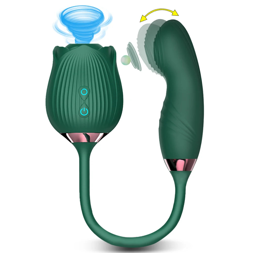 Pulse & Play Clit-Sucker Wiggle Vibrator – Suction + Finger-Style G‑Spot Tease
