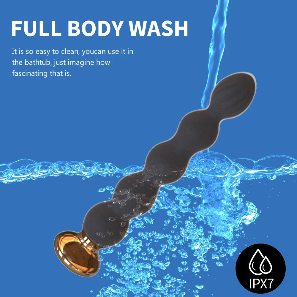 10‑Speed Remote Anal Beads & Prostate Vibrator – Wireless USB‑Rechargeable Butt Plug