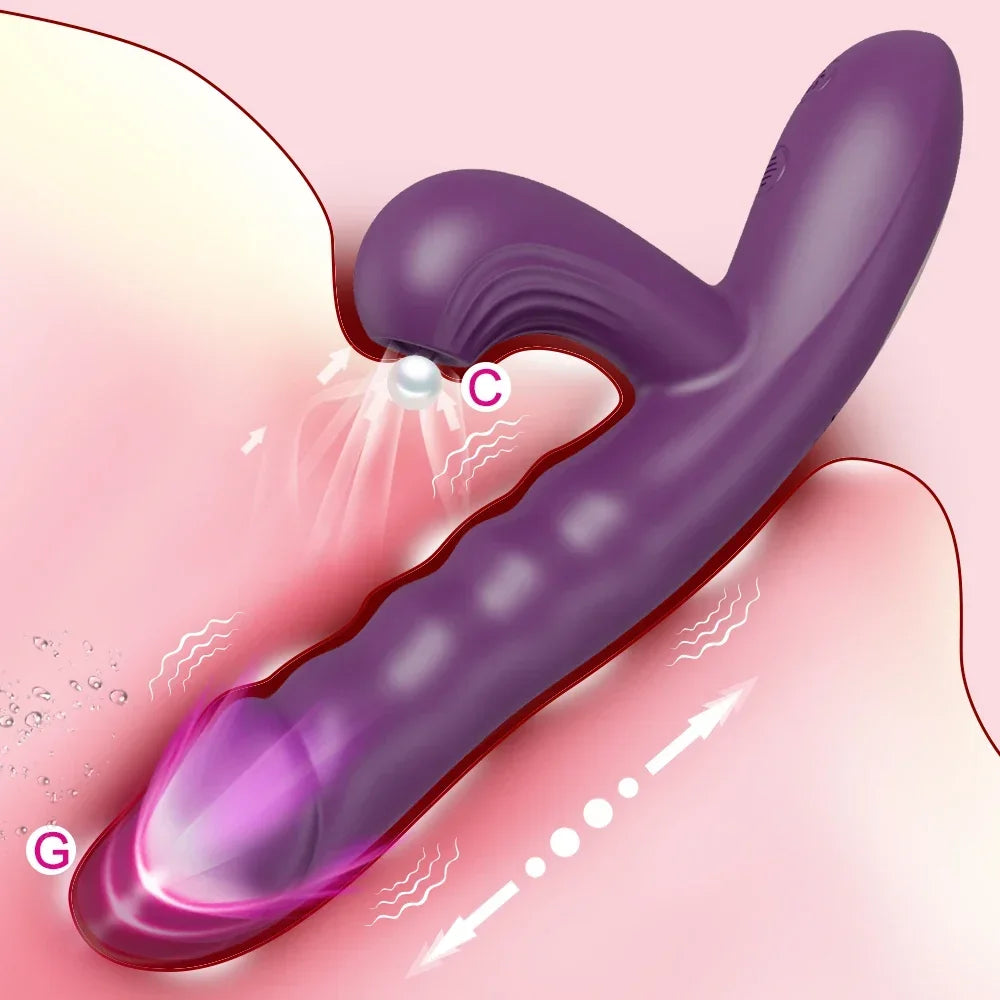 Thrust & Suck Power Vibrator – Dual Action Clit & G‑Spot Thrill Machine