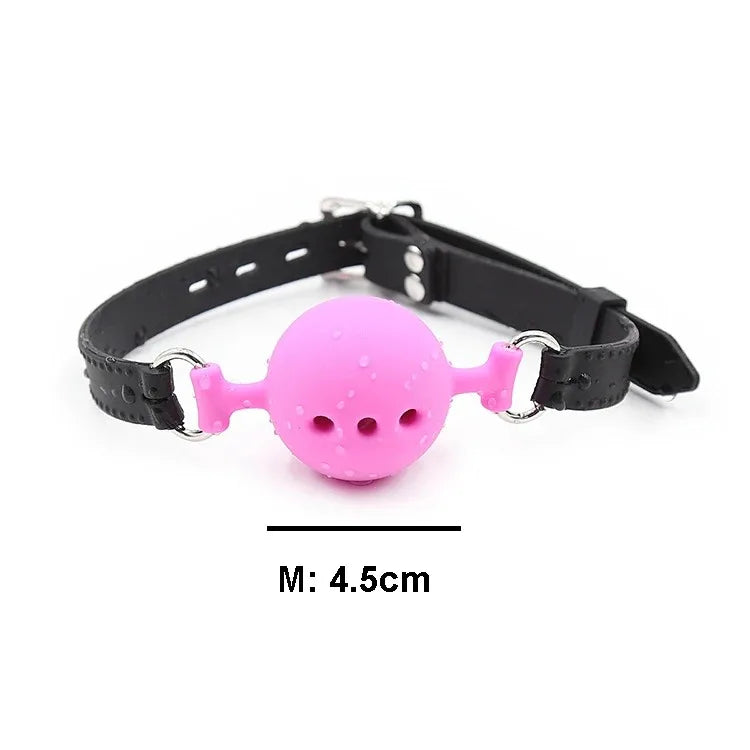 3‑Size Silicone Open‑Mouth Ball Gag – Adjustable Bondage Gag Set