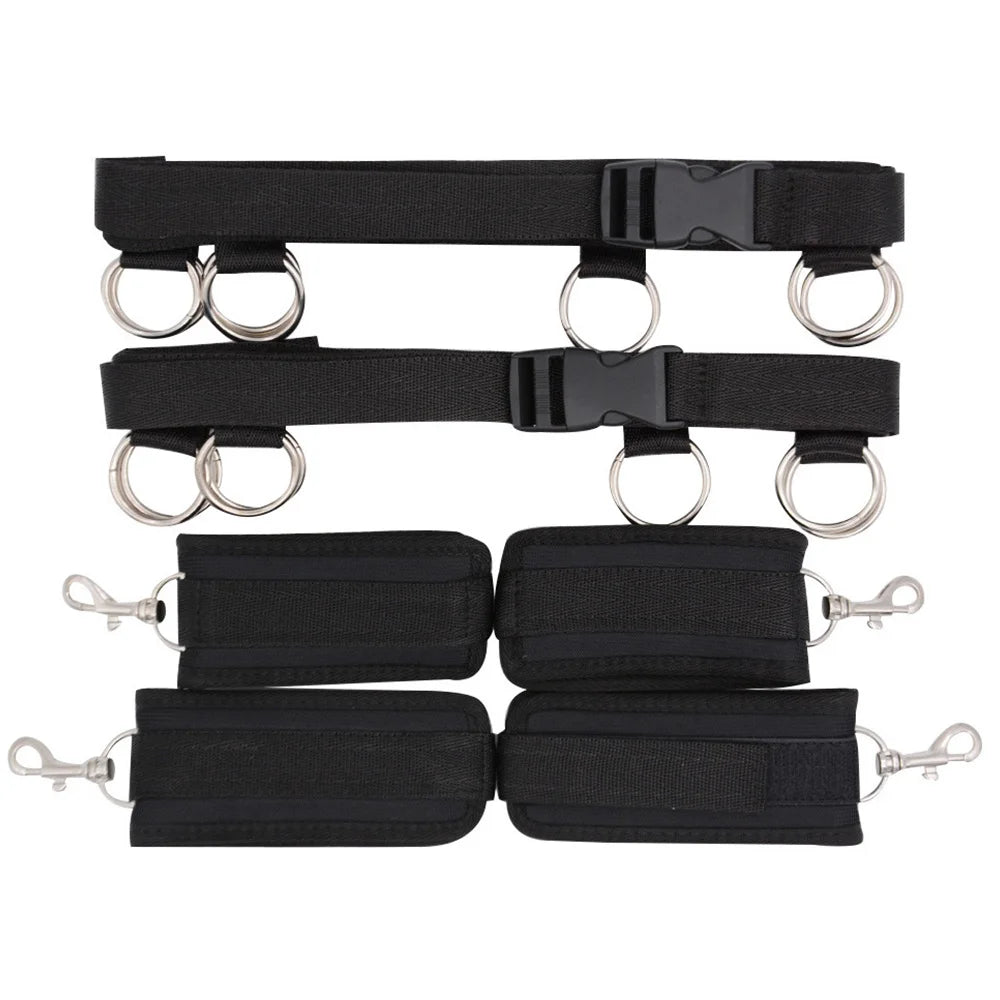 Adjustable Bed Restraints Set – Wrist & Ankle Cuffs Bondage Kit