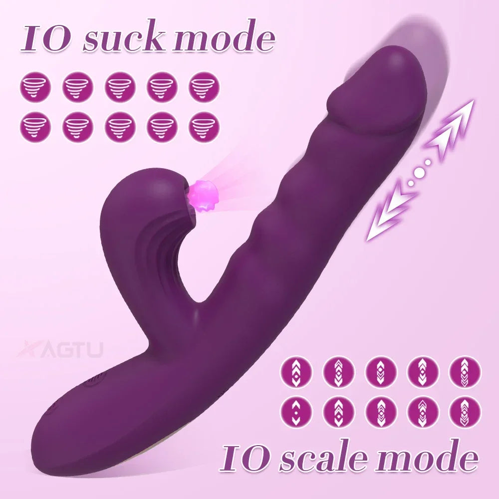 Thrust & Suck Power Vibrator – Dual Action Clit & G‑Spot Thrill Machine