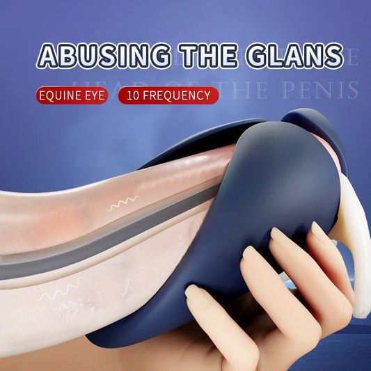 Silicone Penis Vibrator Plug – Glans & Urethra Massager with Horse‑Eye Tip