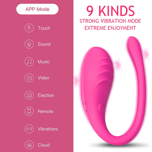 App-Controlled Wearable Vibrating Egg – 9-Speed G‑Spot & Anal Massager