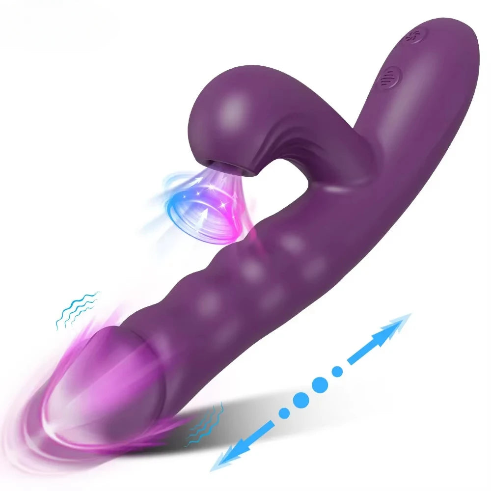 Thrust & Suck Power Vibrator – Dual Action Clit & G‑Spot Thrill Machine